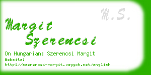 margit szerencsi business card